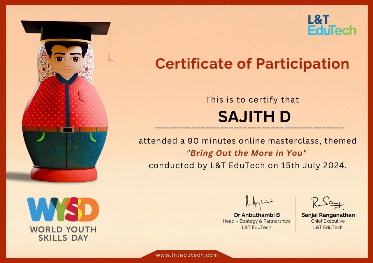 Bring Out the More in You — Masterclass — L&T EduTech · WYSD