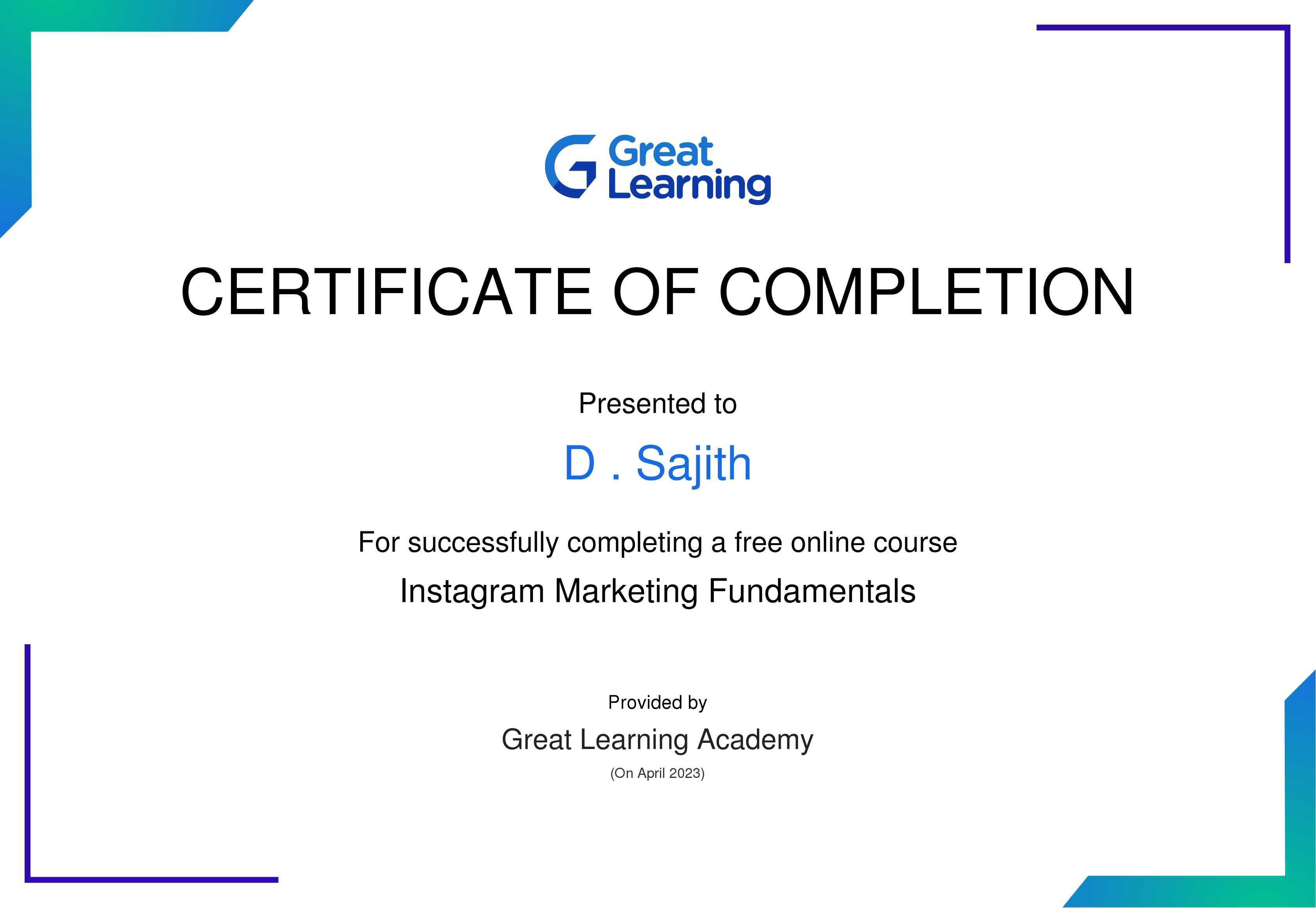 Instagram Marketing Fundamentals — Great Learning Academy